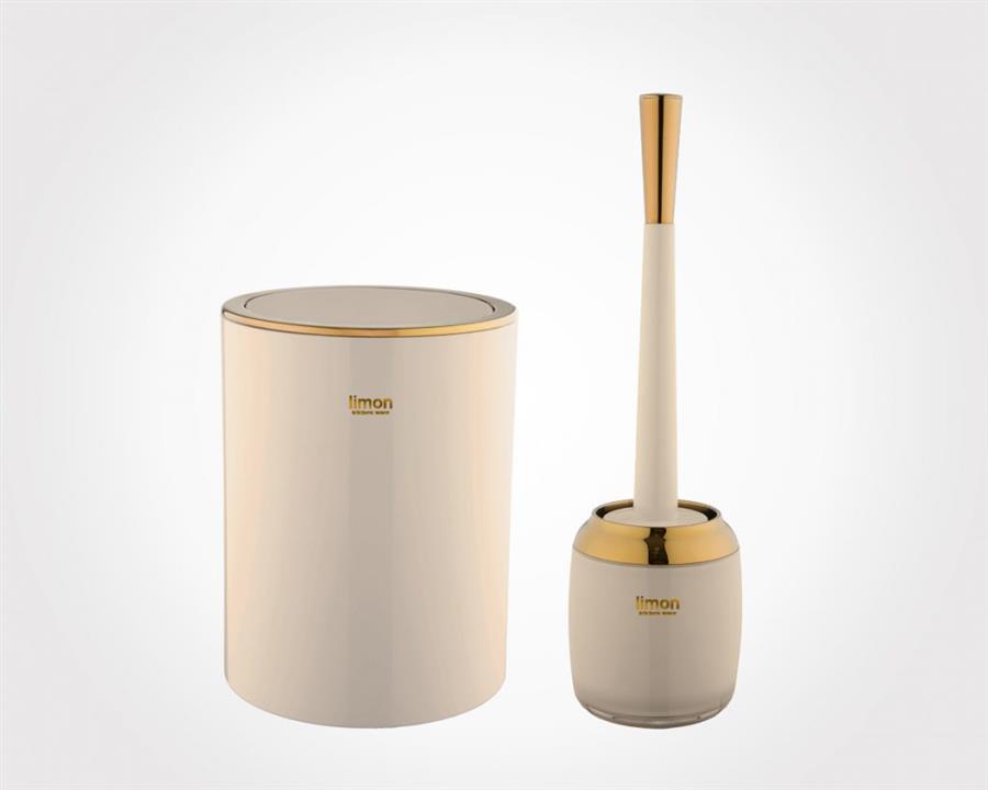 سطل و فرچه 2جداره لیمون طرح رومانتیک کد 1812